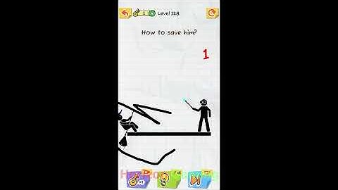Draw 2 Save: Stickman Puzzle LEVEL 128 How to save him - Gameplay Walkthrough Android IOS