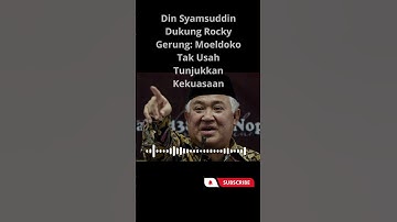 Din Syamsuddin Dukung Rocky Gerung: Moeldoko Tak Usah Tunjukkan Kekuasaan #shorts