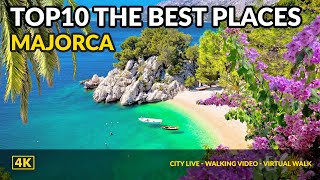 Top10 The best places and beaches in Mallorca  Areal Drone 4K Majorca