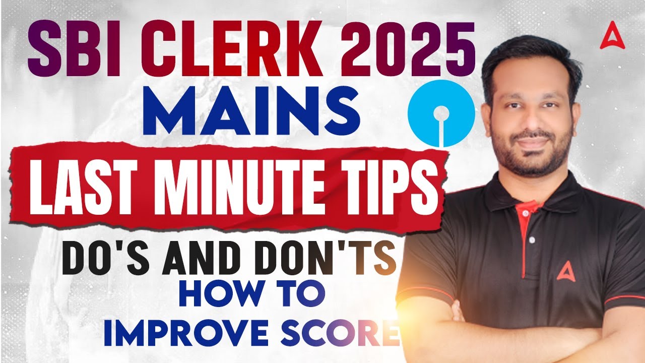 SBI Clerk Mains Strategy Tamil | How to Improve Score | SBI Clerk Mains Last Minute Tips