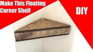 In this video you will see how I made this floating corner shelf. Want to build your own? Here are some of the details with a ...