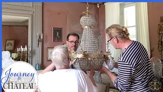 Two BEAUTIFUL Chateau CHANDELIER RESTORATIONS with friends - Journey to the Château, Ep. 102