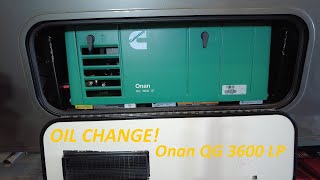 Oil Change   Onan QG 3600 LP Generator   Winnebago Vita