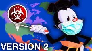 Updated Yakkos World But Every Country With Covid 19 Gets The Red Bubble From Plague Inc.