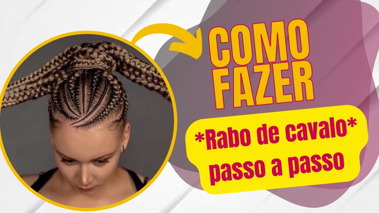 *COMO FAZER* rabo de cavalo com Jumbo #video #trancas #penteados # ...