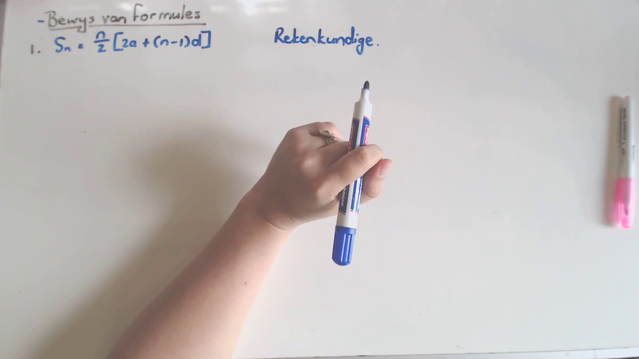 Graad 12 Rye en Reekse Mini Reeks 2. Bewys van Formules