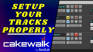How to Setup Your Tracks Properly in Cakewalk by Bandlab - (Caketorials II)