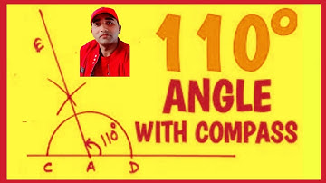 How to construct 110 degree angle with compass |  110 degree construction