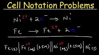 Cell Notation Practice Problems, Voltaic Cells - Electrochemistry