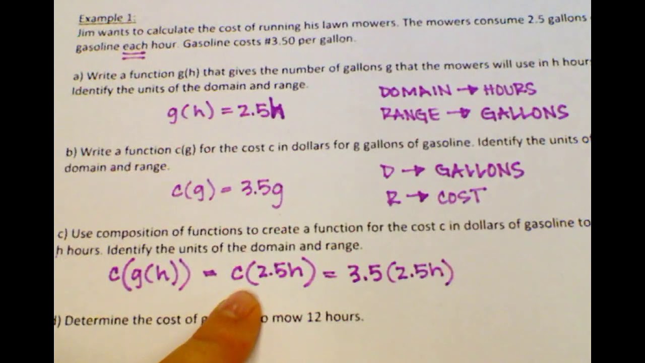 Word Problems using Composition of Functions - YouTube