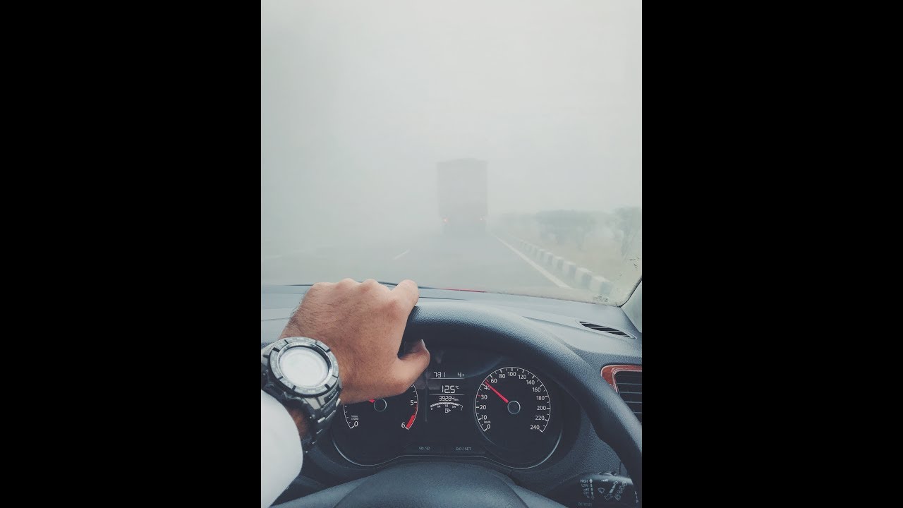 Driving in zero visibility Heavy Fog In North India YouTube