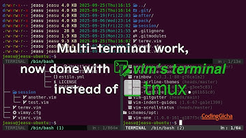 Multi-terminal work, now done with vim