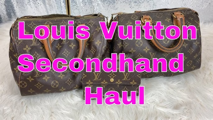 VINTAGE LOUIS VUITTON USA French Co Talon Speedy 30 Handbag Purse Duffle