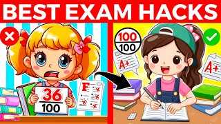 LAST Minute EXAM Hacks for School Students | 🤯 5 Secret Study Tips to Increase Your Marks #study