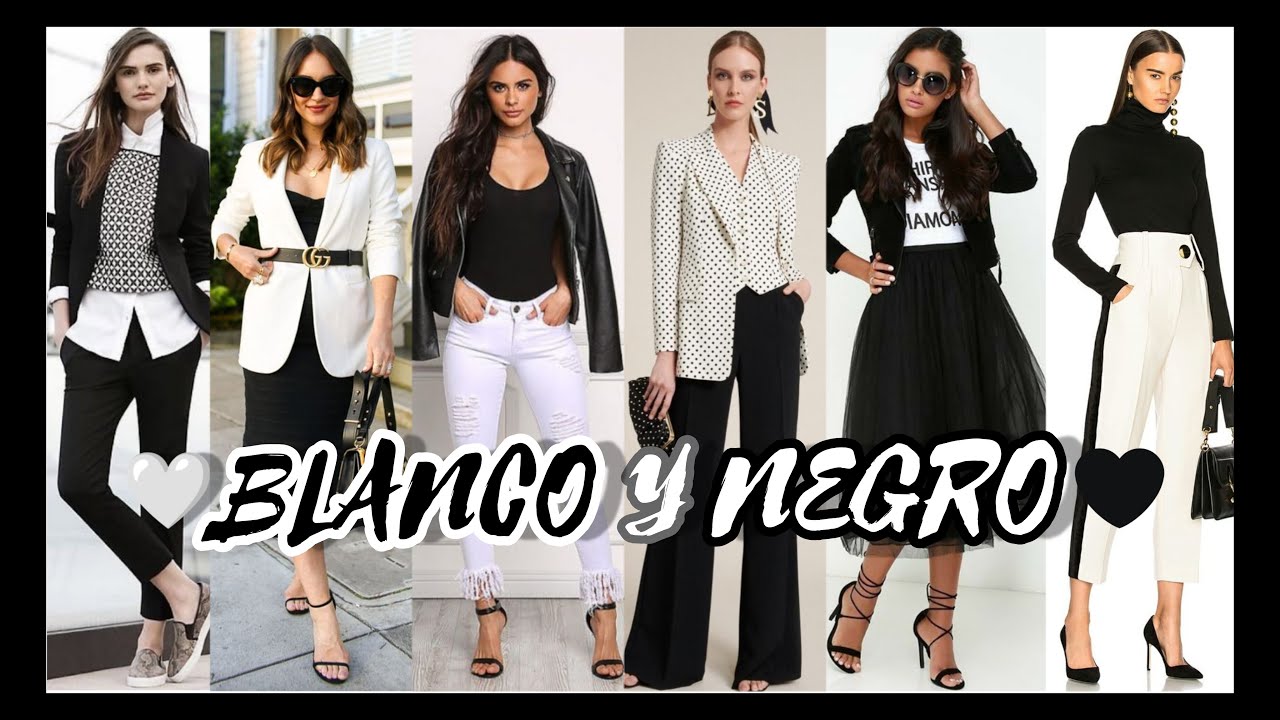 HERMOSAS Y MODERNAS COMBINACIONES EN COLORES BLANCO Y NEGRO 🤍🖤 LOOKS Y OUTFITS PARA TODA OCASIÓN 😍