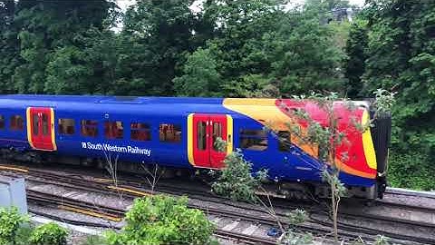 Class 458 leaves Feltham Depot (With siding overview)