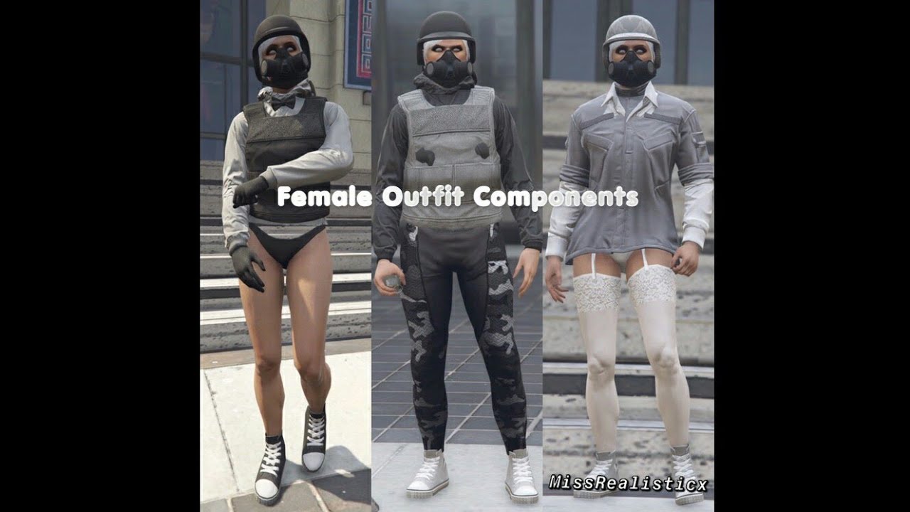GTA V Online 3 Female Outfit Components YouTube