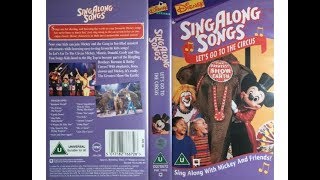 Mickeys Fun Songs - Lets Go To The Circus 1996 Uk Vhs