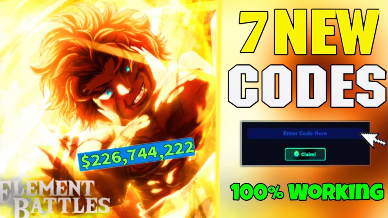 ⚠️UPDATE CODES⚠️ELEMENT BATTLES ROBLOX CODES 2025 - ELEMENT BATTLES CODES