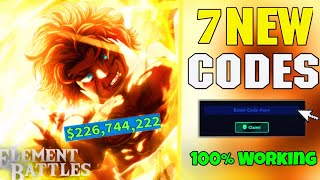 ⚠️UPDATE CODES⚠️ELEMENT BATTLES ROBLOX CODES 2025 - ELEMENT BATTLES CODES
