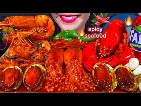 asmr-spicy-seafood-boil-*makanan-laut-pedas*-먹방-mukbang-massive-eating-sounds