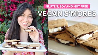 Vegan S'mores with Gluten Free Graham Crackers and Soy Free Vegan Marshmallows