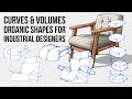 Curves and volumes for industrial design sketching