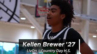 Full Kellen Brewer (LivOn/Country Day 2027 G) || Son of Corey Brewer vs. Baba Oladotun & Boo Williams! Update