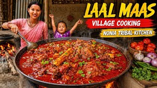MUTTON LAAL MAAS | Village Style Spicy Red Mutton Curry | Indian Village Cooking screenshot 5