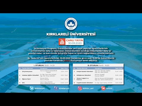 2020-2021 Akademik Yılı Üniversite Hayatına Hoş Geldiniz Buluşması