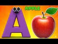 A for Apple B for Ball Phonics Song with Two Words ABC Alphabet Songs with Sounds for Kids Learning