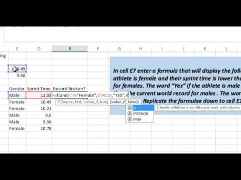 IF, NESTED-IF, IF(AND)FUNCTION, SUMIF - YouTube