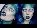 Mermaid Halloween Makeup + Easy Fish Scale Prosthetics & Fangs Tutorial