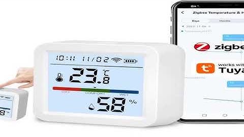 Tuya ZigBee Smart Home Temperature Humidity Sensor with BackLight LCD Works With Google As