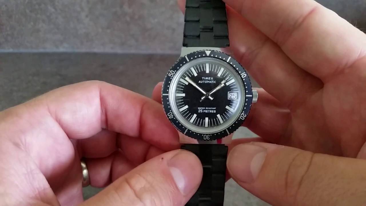 1979 Timex automatic divers style vintage watch - YouTube