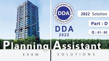 DDA Planning Assistant 2022 Question paper__(Part-D) - Assistant Town Planner