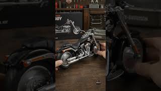 Building the legendary Harley-Davidson Fat Boy (1:12 Scale)! 🦅 ASMR Build #shorts #asmr #motorcycle