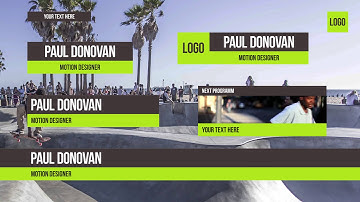 After effects CS6 template - Simple Lower Thirds