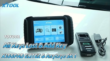 Toyota Key Programming with X100PAD Elite 2 & AnyToyo SK1 | Add key & All Keys Lost