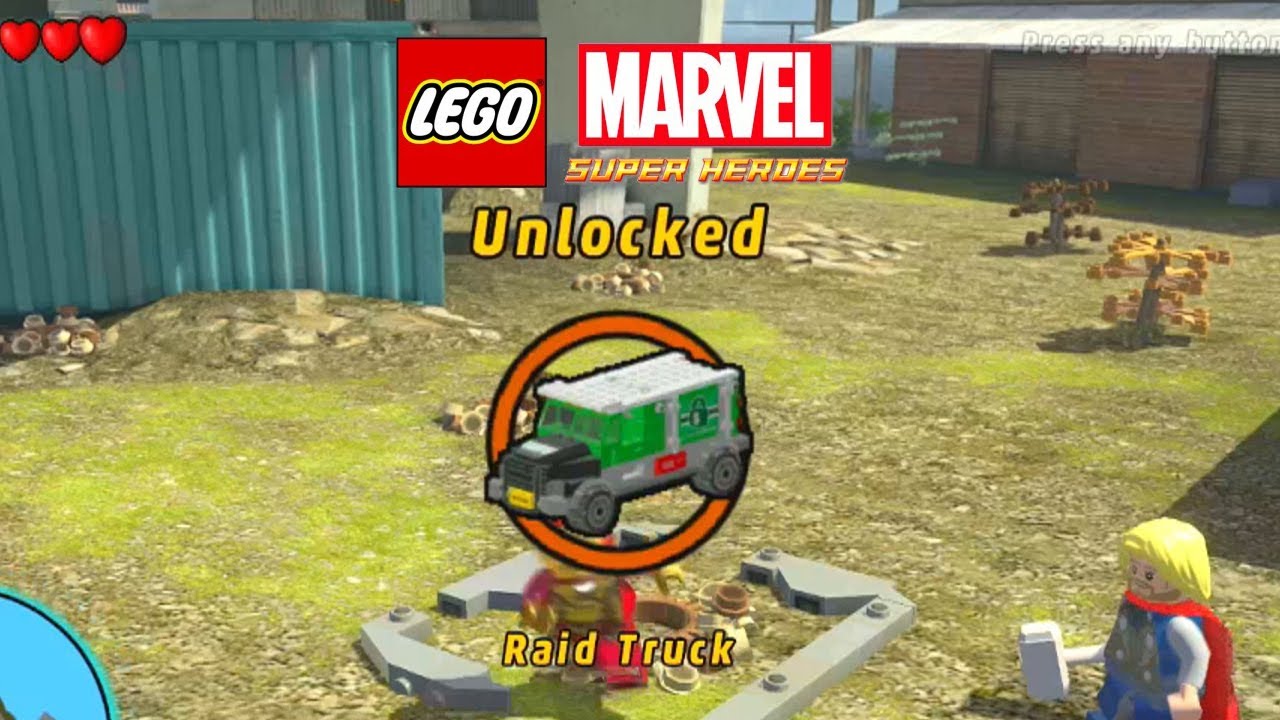 Lego Marvel-Unlock Raid Truck+Gameplay