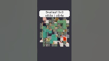 Smallest, Fastest 3x3 Piston door 200b #minecraft #mc #gaming #shorts #redstone