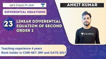 Linear Differential Equation of Second Order 2 | Target IIT-JAM 2021 | Ankit Kumar