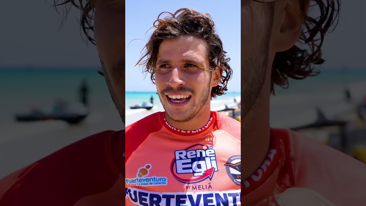 Rattotti winner of yesterday’s E1! #worldcup #wingfoiling #fuerteventura