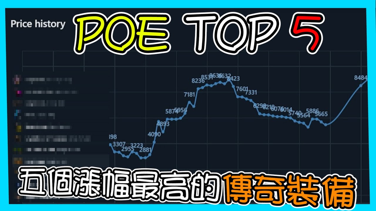 【POE TOP5 系列】5個漲的離譜的傳奇裝! 這5個裝備我下一季 開場就買!