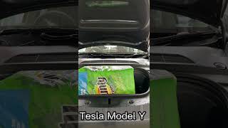 テスラのフロントトランクにコストコのキッチンペーパーが入るかチェックしてみた！#tesla #teslamodely #テスラ #テスラモデルy #teslamodel3 #コストコ