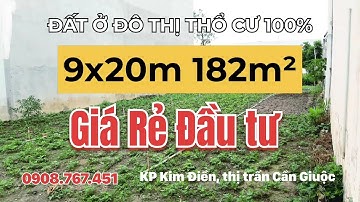 🔴 Bán đất Cần Giuộc giá rẻ. KP Kim Điền thị trấn Cần Giuộc, 9x20m, đường xe hơi