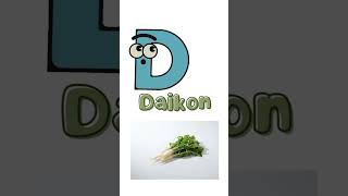 C is for Carrot, D is for Daikon 🌿 | Learn Vegetables for Kids | A to Z Series #shorts