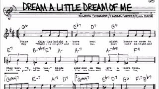 Video thumbnail of "Dream A Little Dream Of Me (Backing Track) Key G"