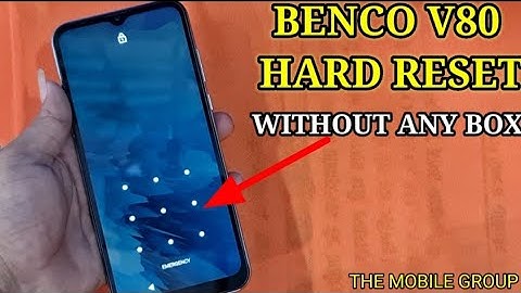 benco v80 hard reset/remove pattern lock without any box