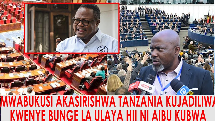 RAIS WA TLS MWABUKUSI KUJADILIWA BUNGE LA ULAYA NI AIBU LAKWETU HALISEMEI TENA WANANCHI WAKE